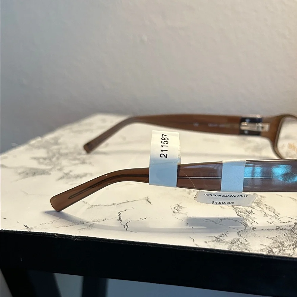 Dereon Elegant Brown With Silver Accents Women's Glasses. Size 53-17-135